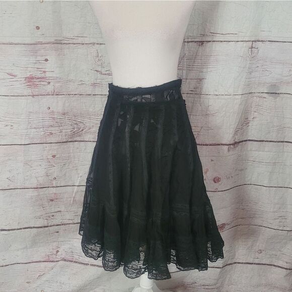 Marc Le Bihan Dresses & Skirts - Marc Le Bihan Lace Tiered Skirt Size 6